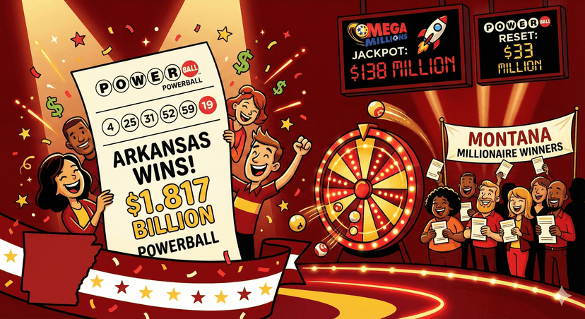 Arkansas secures the second-largest lottery jackpot in history at $1.817 billion